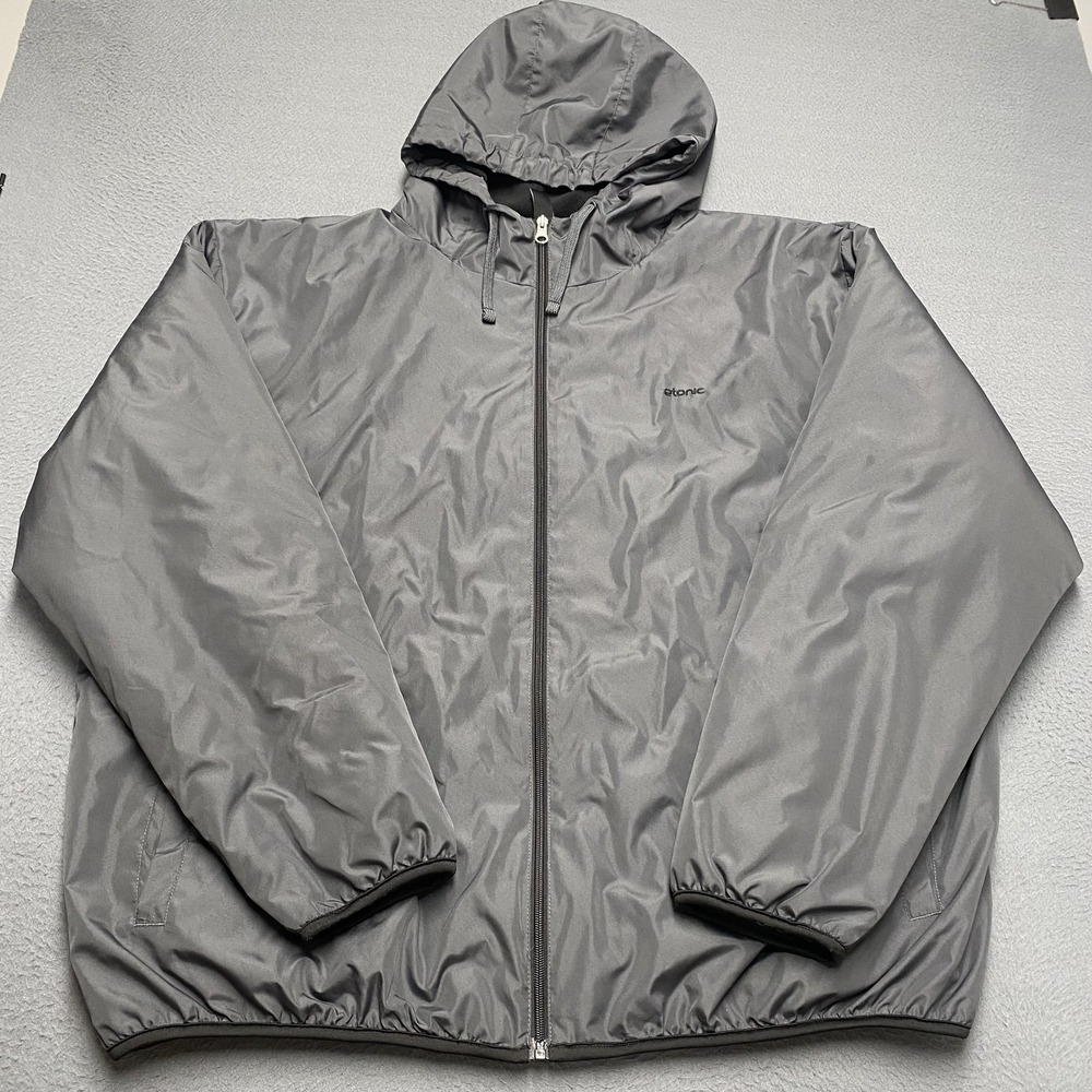 Etonic Jacket Mens 2XL‎ Gray Hooded Lined Insulated Windbreaker Full Zip